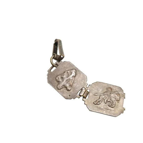 Saint Louis Zoo Souvenir Panel Arrow Head Bracelet Native American Enamel VTG - Picture 2 of 6